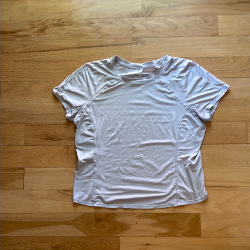 Fabletics White Fitted Short Sleeve T-Shirt